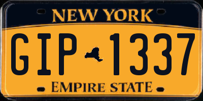 NY license plate GIP1337