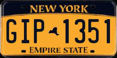 NY license plate GIP1351