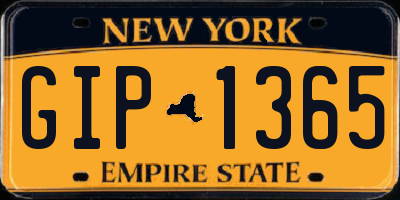 NY license plate GIP1365