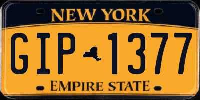 NY license plate GIP1377