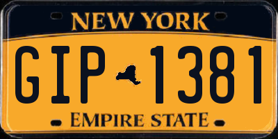 NY license plate GIP1381