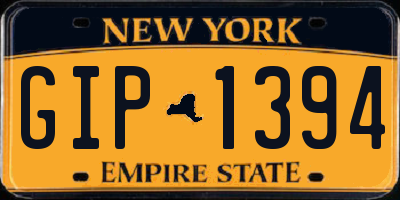 NY license plate GIP1394