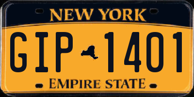 NY license plate GIP1401