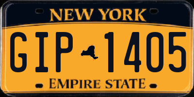 NY license plate GIP1405