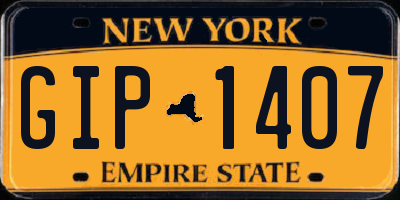 NY license plate GIP1407
