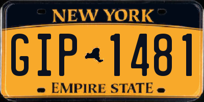 NY license plate GIP1481