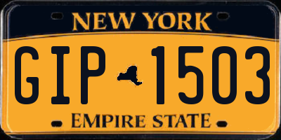 NY license plate GIP1503