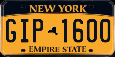 NY license plate GIP1600