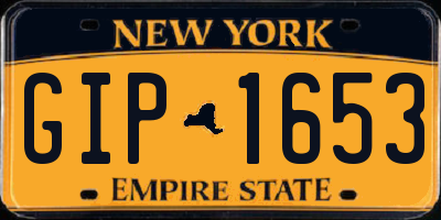 NY license plate GIP1653