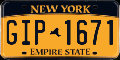 NY license plate GIP1671