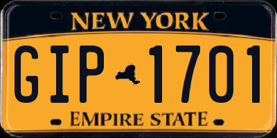NY license plate GIP1701