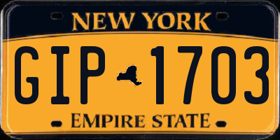 NY license plate GIP1703