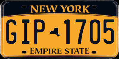 NY license plate GIP1705