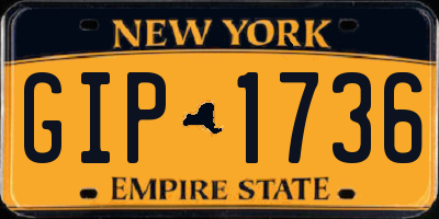 NY license plate GIP1736