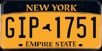 NY license plate GIP1751
