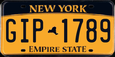 NY license plate GIP1789