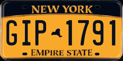 NY license plate GIP1791