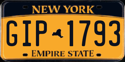 NY license plate GIP1793