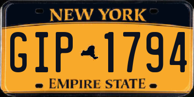 NY license plate GIP1794