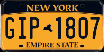 NY license plate GIP1807