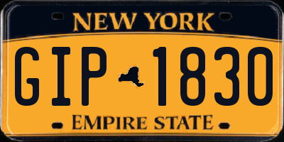 NY license plate GIP1830