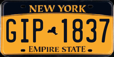 NY license plate GIP1837