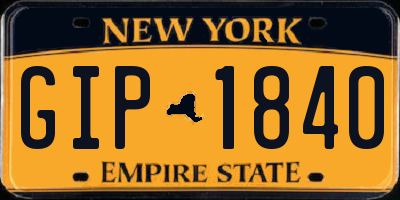 NY license plate GIP1840