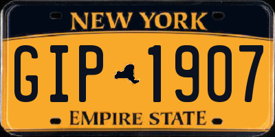 NY license plate GIP1907