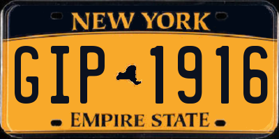 NY license plate GIP1916