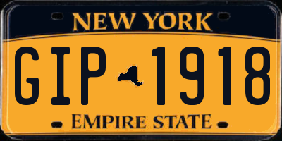 NY license plate GIP1918