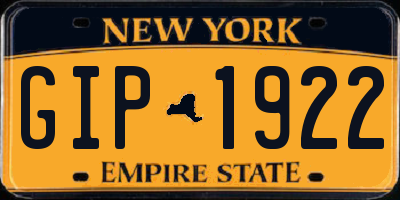 NY license plate GIP1922