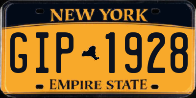 NY license plate GIP1928