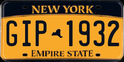 NY license plate GIP1932