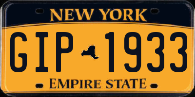 NY license plate GIP1933