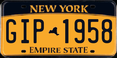NY license plate GIP1958