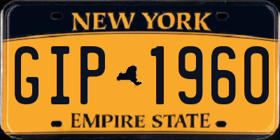 NY license plate GIP1960