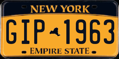 NY license plate GIP1963