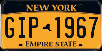 NY license plate GIP1967