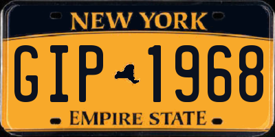 NY license plate GIP1968