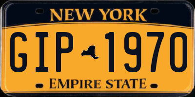 NY license plate GIP1970