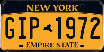 NY license plate GIP1972