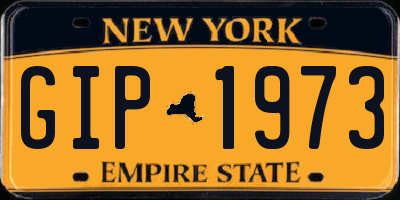 NY license plate GIP1973