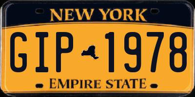 NY license plate GIP1978