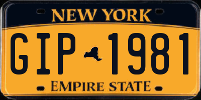 NY license plate GIP1981