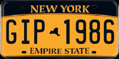 NY license plate GIP1986