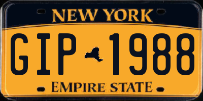 NY license plate GIP1988