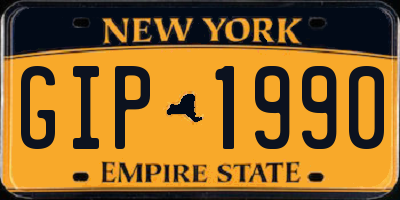 NY license plate GIP1990