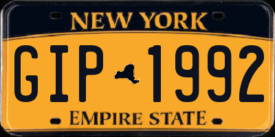NY license plate GIP1992