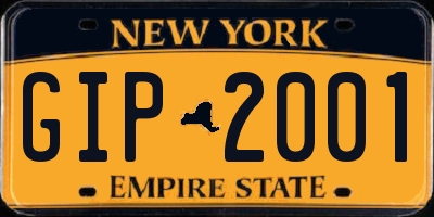 NY license plate GIP2001
