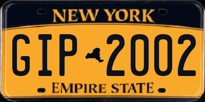 NY license plate GIP2002